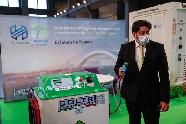 David Pérez en la inauguración del Green Gas Mobility