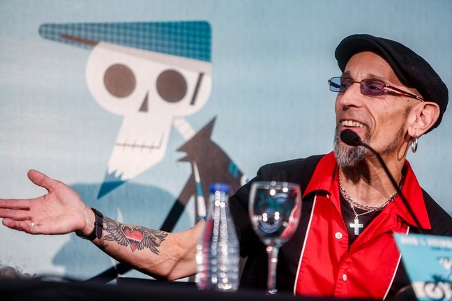 El cantante Fito Cabrales, durante una rueda de prensa en el WiZink Center, a 24 de septiembre de 2021, en Madrid (España). 