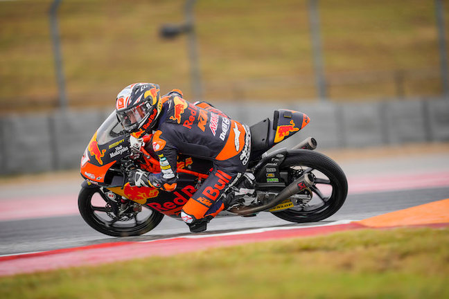 37 Acosta Pedro (esp), Red Bull KTM Ajo, KTM, action during the 2021 Red Bull Grand Prix of the Americas, 15th round of the 2021 FIM Moto3 World Championship, from October 1 to 3, 2021 on the Circuit of the Americas, in Austin, Texas, United States of Americas - Photo Studio Milagro / DPPI
AFP7 /  Europa Press
1/10/2021 ONLY FOR USE IN SPAIN
