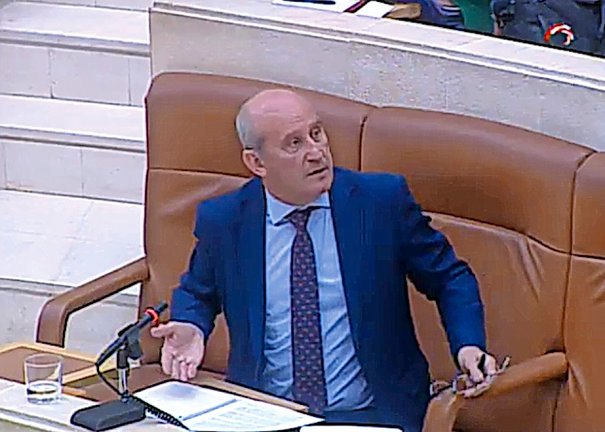 El director general de MARE, José María Díaz durante su comparecencia en el Parlamento de Cantabria. / ALERTA