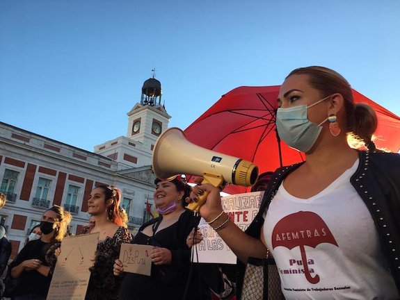 Las trabajadoras sexuales en Madrid el 21 de octubre del 2021.