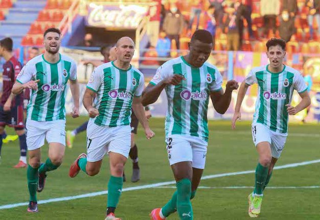 Soko después de marcar un gol contra el Zaragoza. / ADG