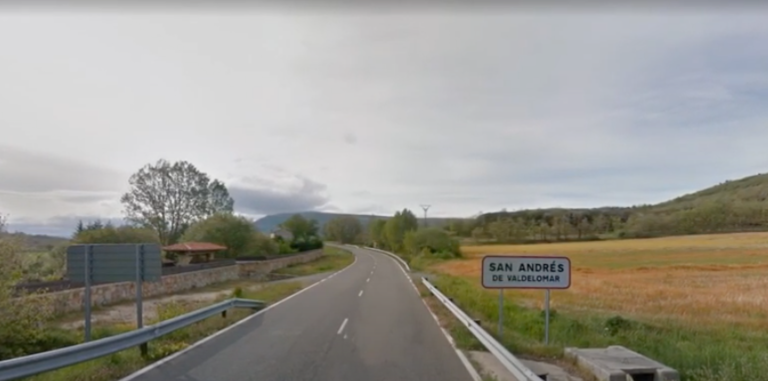 Carretera de entrada a Valdelomar, Valderredible, Cantabria. / ALERTA