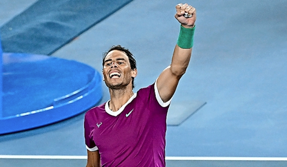 Rafa Nadal celebrando su victoria en el encuentro de semifinales. / EFE