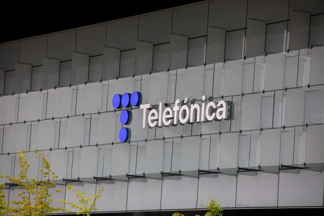 Fachada de la sede de Telefónica en Madrid. / AEP