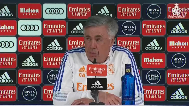Carlo Ancelotti, en rueda de prensa.
