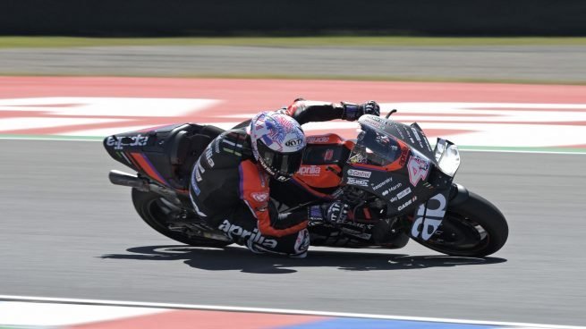 Aleix Espargaró durante el GP de Argentina de MotoGP. (AFP)
