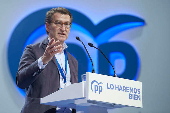 El presidente de del PP,  Alberto Núñez Feijóo. / Joaquin Corchero / Europa Press