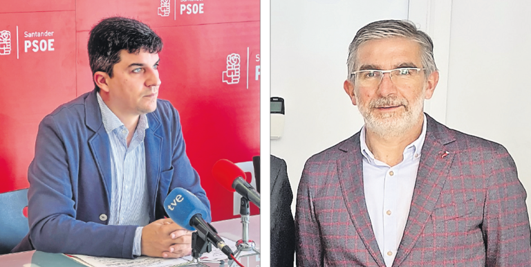 El concejal socialista, Daniel Fernández y el concejal de Personal de Santander, Pedro Nalda. / ALERTA