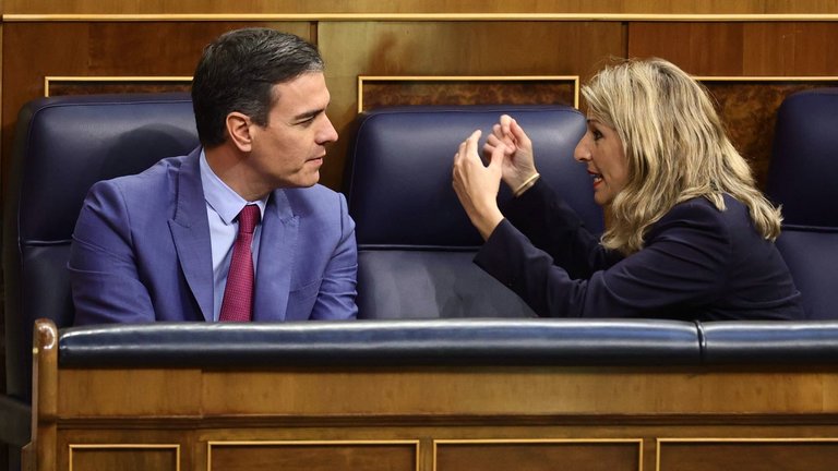 Sánchez y Díaz en el Congreso.