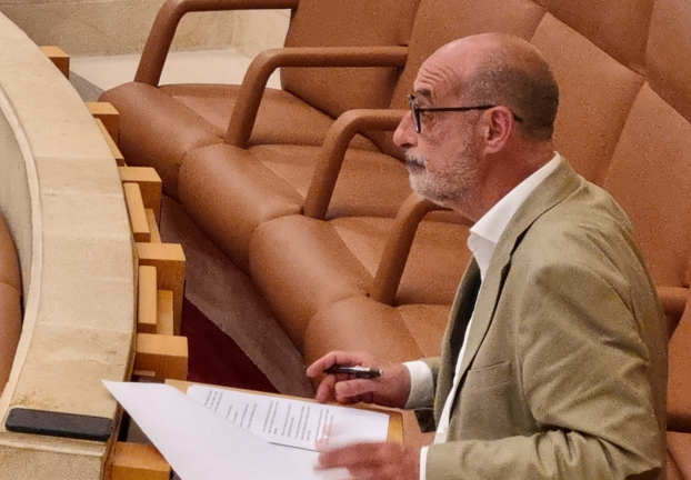 El coordinador de Ciudadanos en Cantabria y diputado, Félix Álvarez en el Parlamento de Cantabria. / ALERTA