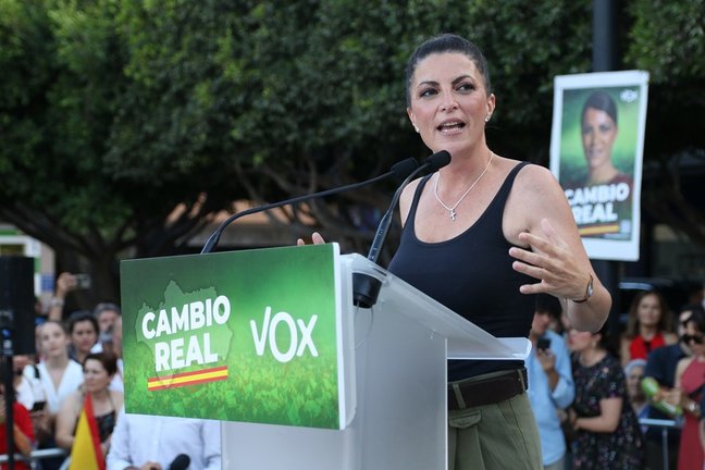 La candidata de Vox a la Presidencia de la Junta de Andalucía, Macarena Olona.