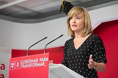 La ministra de Educación y nueva portavoz del PSOE, Pilar Alegría. EVA ERCOLANESE