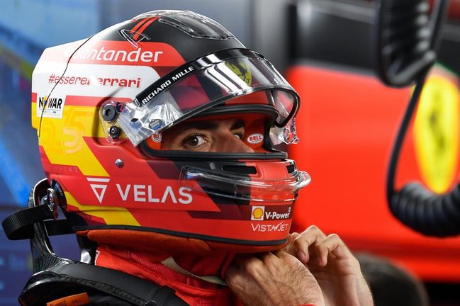 El piloto español de Fórmula Uno Carlos Sainz, de la Scuderia Ferrari. / Zsolt Czegledi HUNGARY OUT