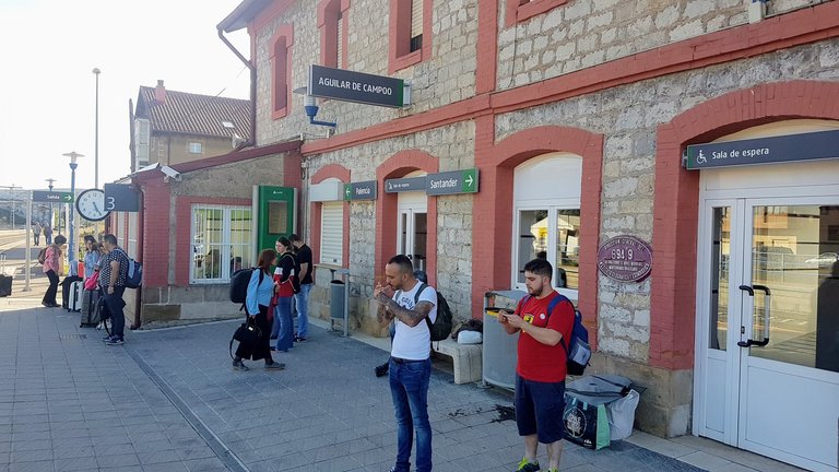 Vista de la estación de tren en Aguilar de Campoo. / TWITTER