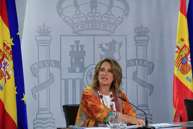 La vicepresidenta tercera del Gobierno y ministra para la Transición Ecológica y el Reto Demográfico, Teresa Ribera.ZIPI ARAGONEFE