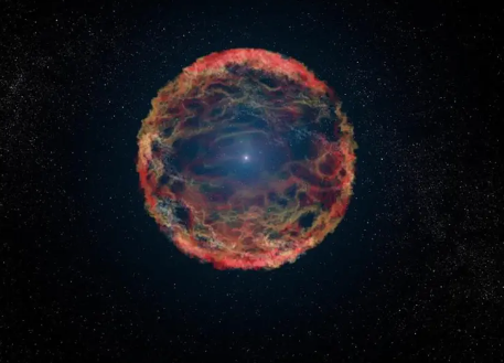 Recreación artística de la supernova 1993J en la galaxia M81. EFE/NASA/ESA