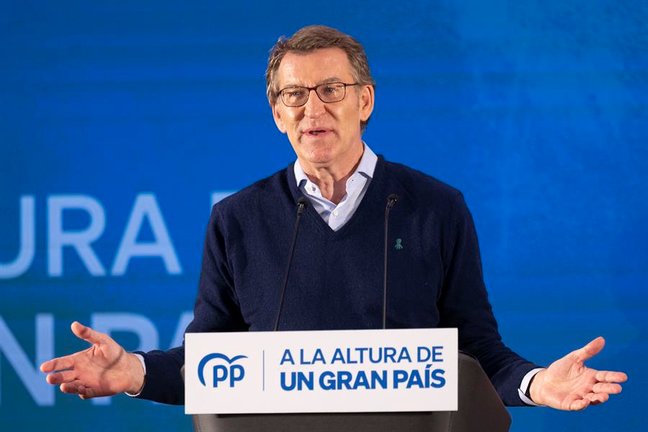 El presidente del Partido Popular, Alberto Núñez Feijóo. / Cati Cladera