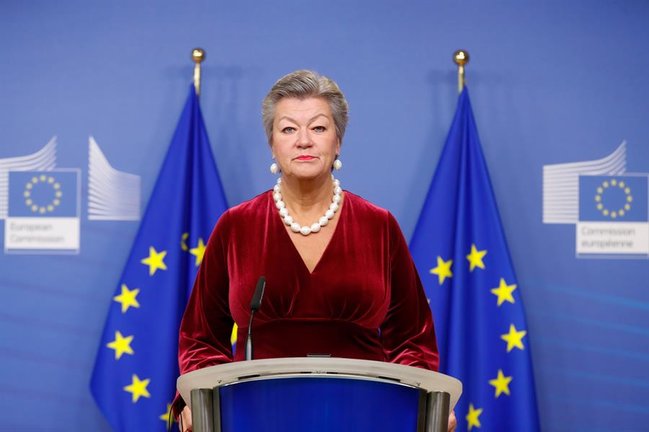 La comisaria europea de Interior, Ylva Johansson. EFE/EPA/STEPHANIE LECOCQ
