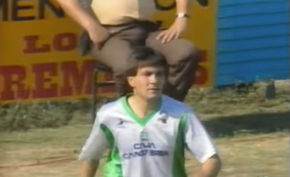 El jugador del Racing de 1991, Juan Carlos Pedraza.