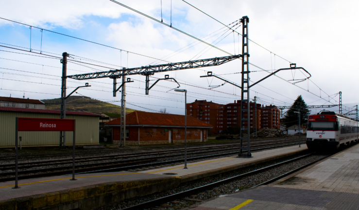 Vista de la estación de tren de Reinosa.