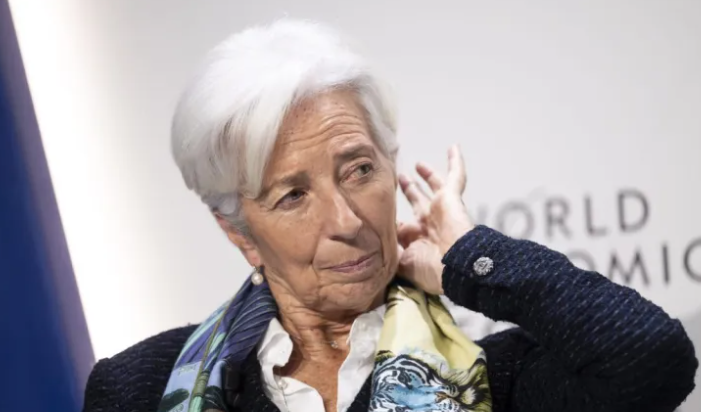 La presidenta del Banco Central Europeo (BCE), Christine Lagarde, hoy en Davos.