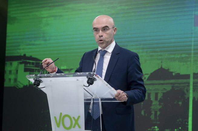 El vicepresidente de Acción Política y eurodiputado de Vox, Jorge Buxadé. E.P. / Alberto Ortega