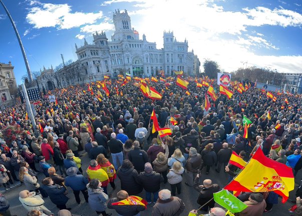 Manifestación en defensa de la Constitución en Madrid.