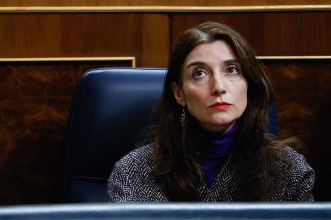 La ministra de Justicia, Pilar Llop, durante la sesión de control al Gobierno este miércoles en el Congreso. EFE/ Mariscal