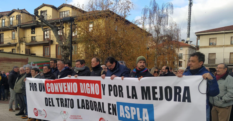Trabajadores de la empresa Aspla durante la manifestación - Juan Manuel Serrano Arce - Europa Press