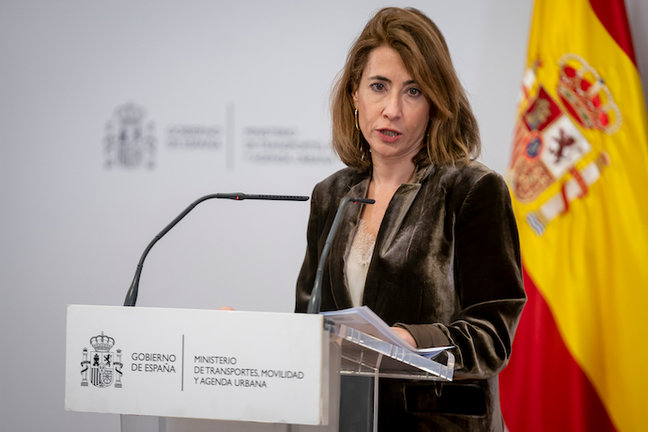 La ministra de Transportes, Movilidad y Agenda Urbana, Raquel Sánchez. 
A. Pérez Meca / E.P.