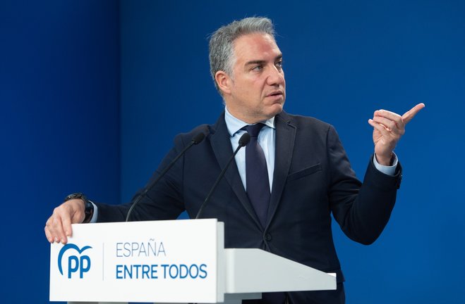El coordinador general del PP y director de Campaña, Elías Bendodo. E.P. / Gustavo Valiente