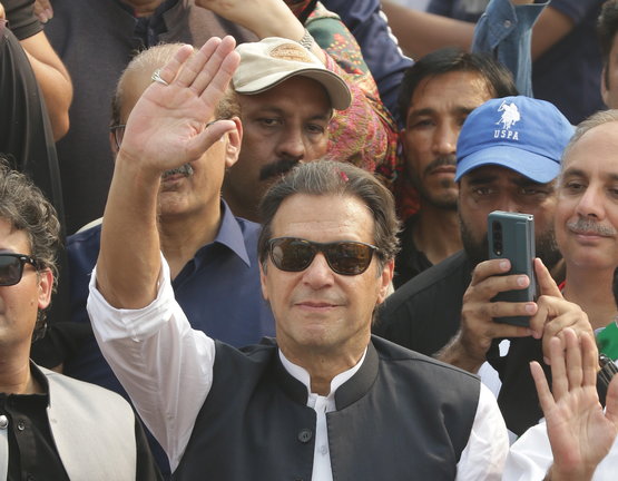 El ex primer ministro y actual líder opositor paquistaní Imran Khan en una foto de archivo. EFE/EPA/RAHAT DAR 1582