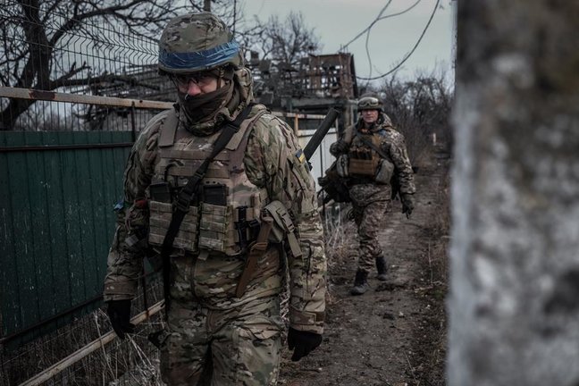 Imagen de soldados ucranianos en el frente oriental del país. / MARIASENOVILLA