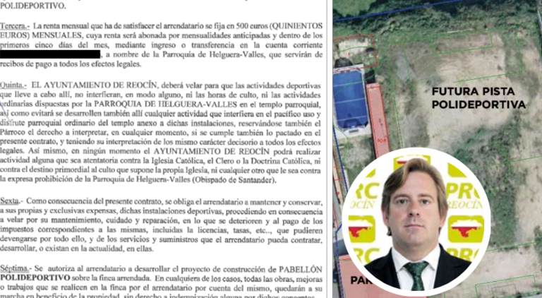 El alcalde del Ayuntamiento de Reocín, Pablo Diestro Eguren, firmó el contrato de arrendamiento.