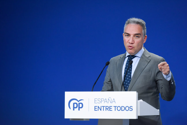 El coordinador general del Partido Popular y director de Campaña, Elías Bendodo. EP / Gustavo Valiente