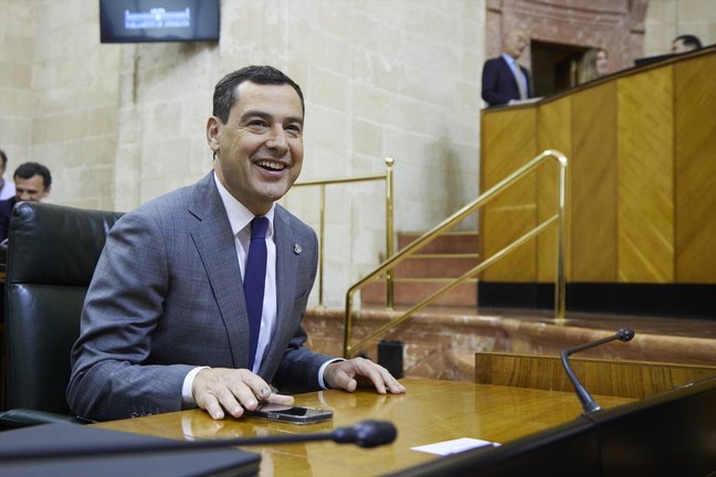 El presidente de la Junta de Andalucía, Juanma Moreno. EP / Joaquín Corchero
