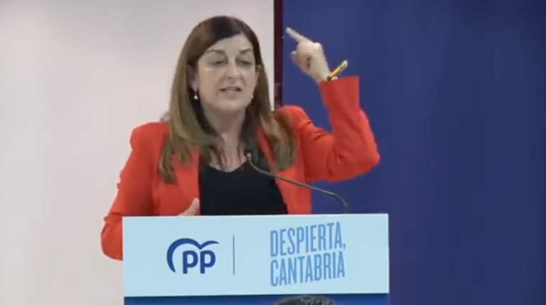 La presidenta del Partido Popular y candidata a presidir Cantabria, María José Sáenz de Buruaga.