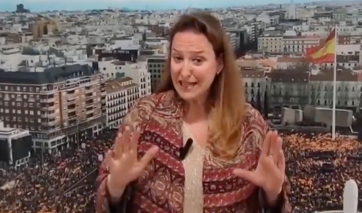 Captura de pantalla del vídeo realizado por la candidata de Vox a la Presidencia de Cantabria, Letícia Díaz.