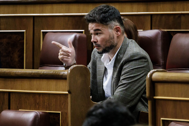 El portavoz en el Congreso de Esquerra Republicana, Gabriel Rufián. / Carlos Luján