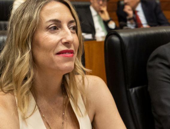 La presidenta del PP de Extremadura, María Guardiola.