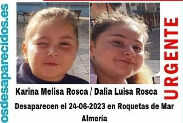 Karina Melisa y Dalia Luisa Rosca, desaparecidas el pasado 24 de junio en Roquetas de Mar.