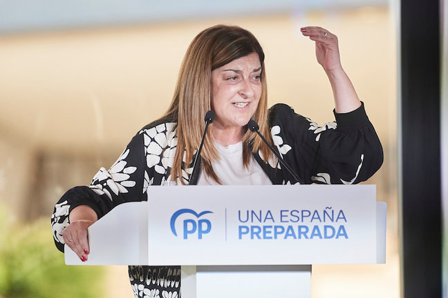 La presidenta del PP de Cantabria, María José Sáenz de Buruaga.  Cesar Ortiz Gonzalez