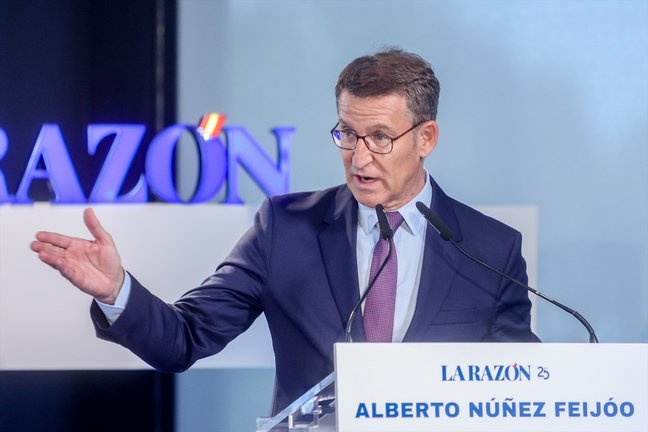 El presidente del Partido Popular y candidato a la Presidencia del Gobierno, Alberto Núñez Feijóo. EP / Ricardo Rubio