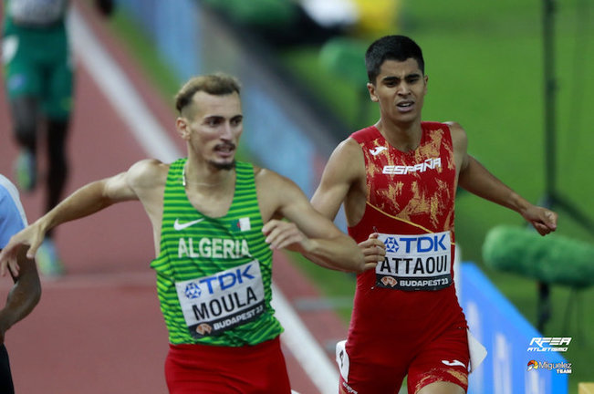 Un sensacional Mohamed Attaoui se despide del Mundial de Budapest pulverizando su marca personal.