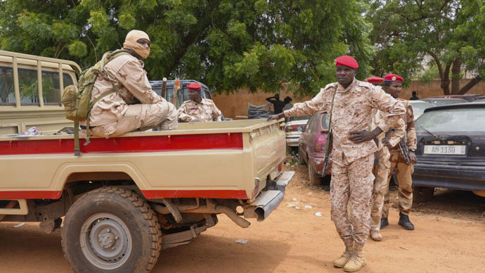 Militares golpistas en Níger.