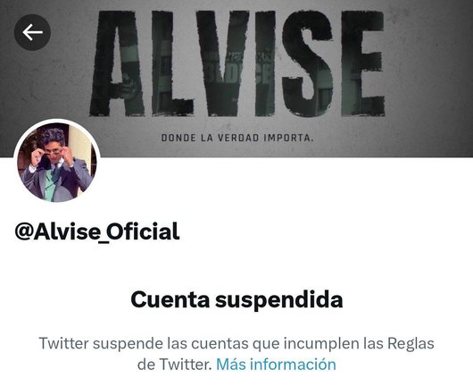 Captura de pantalla de la cuenta de Alvise Perez.