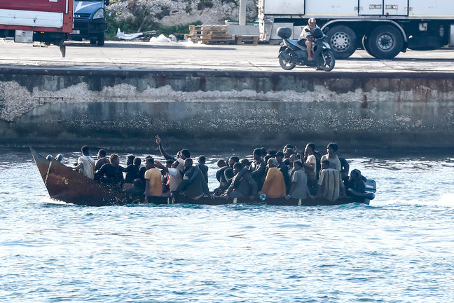 Llegada de migrantes a la isla de Lampedusa. / Cecilia Fabiano