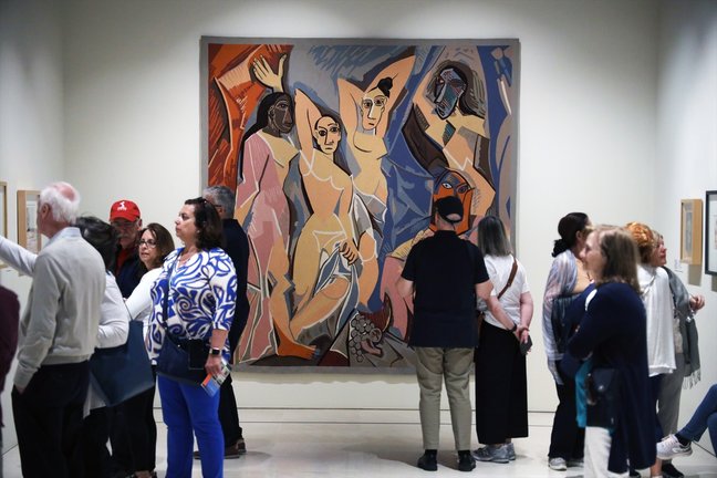 El cuadro 'Las señoritas de Avignon' de Pablo Picasso en su propio museo de Málaga.