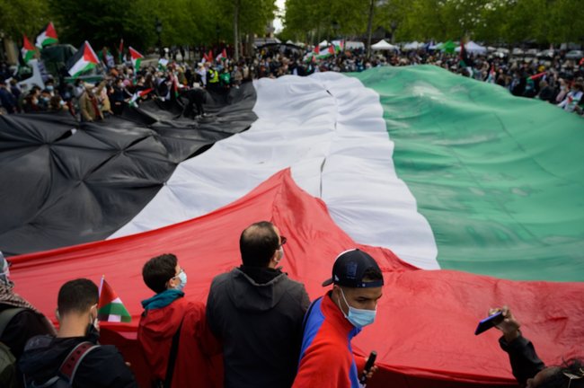 Manifestación pro-Palestina en París